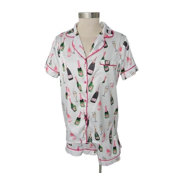 SHESHOW Champagne Print Women's Pajama Set - Picture 9 of 9